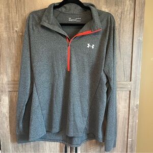 Under Armour Women's Gray HeatGear Half-Zip Pullover Size XL